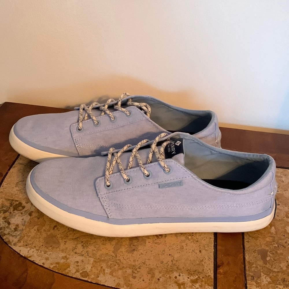 Sperry Topsiders Sneakers Size 12 Worn Twice Light Blue